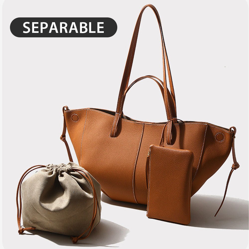 Women Leather Dumpling Shape Tote Bags Shouder Handbags | PRUSES - PRUSES