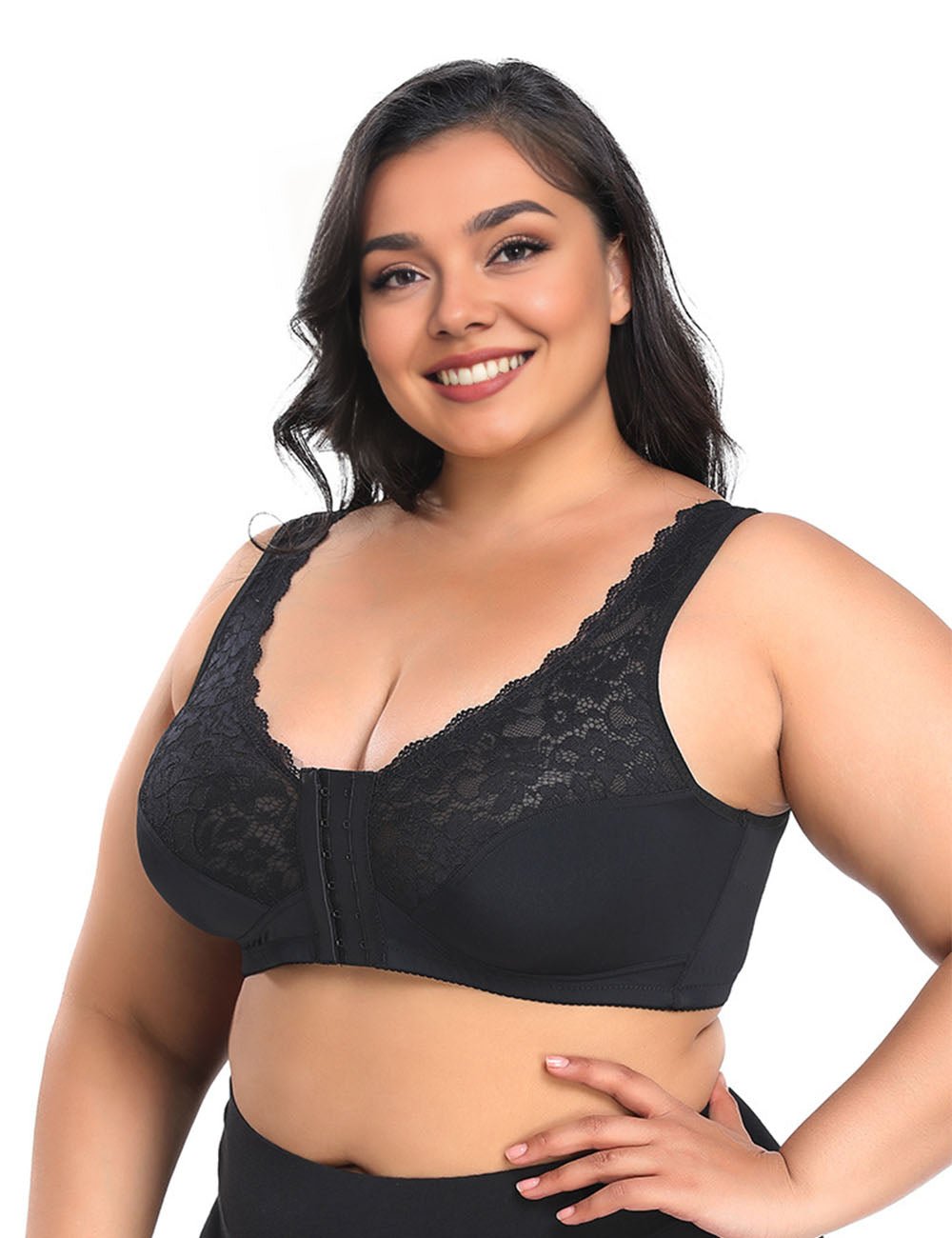 Women Plus Size Front Closure Wire Free Vest Bra | PRUSES - PRUSES