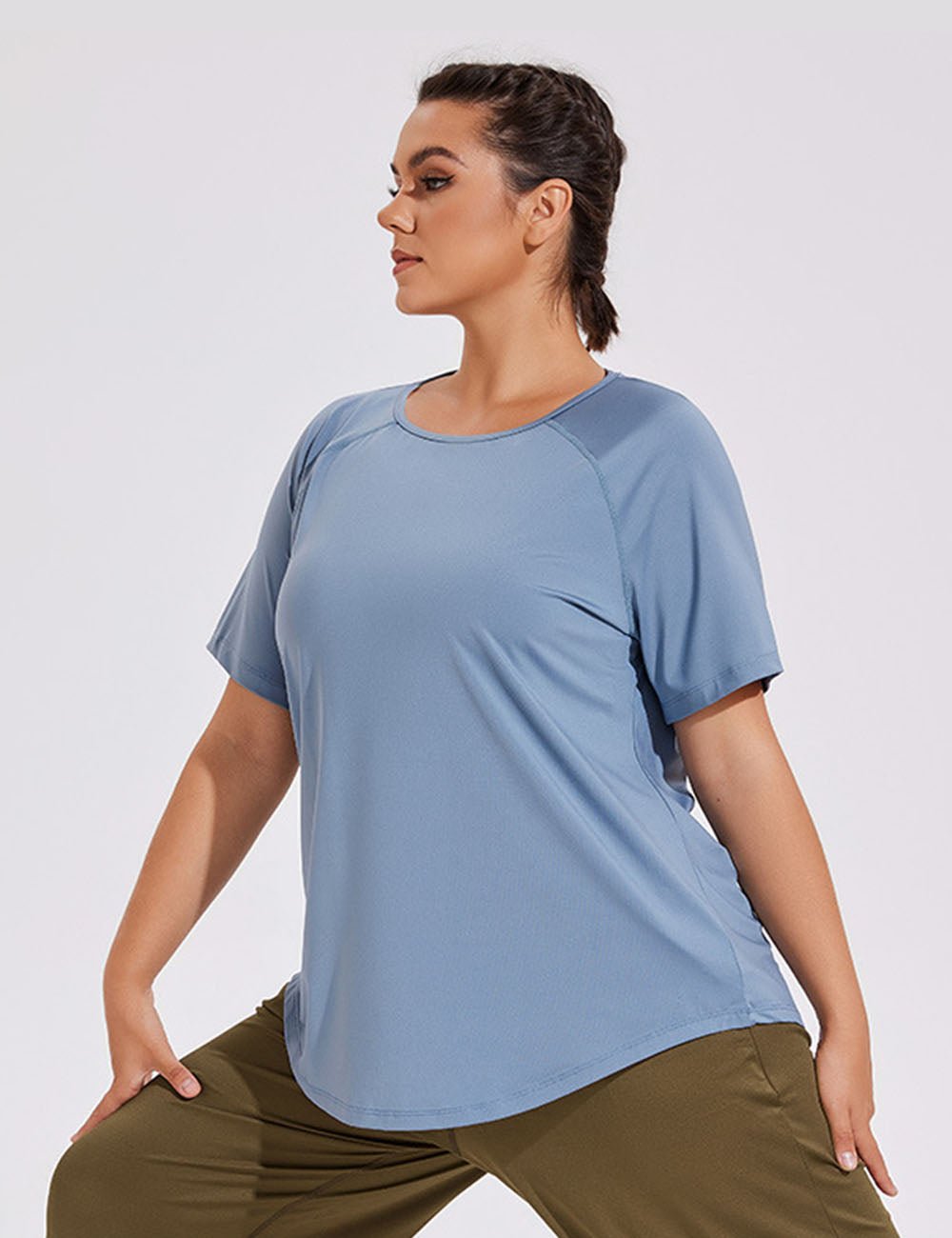 Women Plus Size Lightweight Breathable Quick Dry Yoga Top | PRUSES - PRUSES