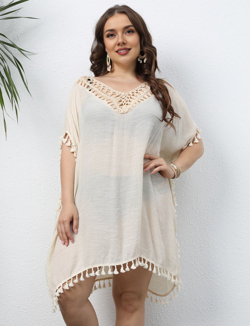 Women Plus Size Loose Backless Cover Up | PRUSES - PRUSES