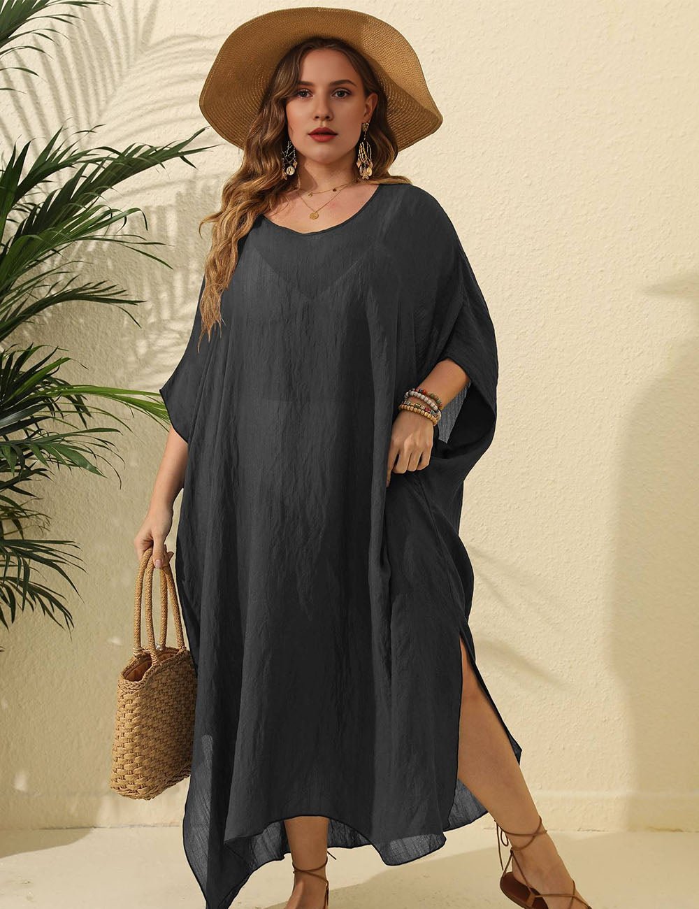 Women Plus Size Loose Bikini Cover up - PRUSES