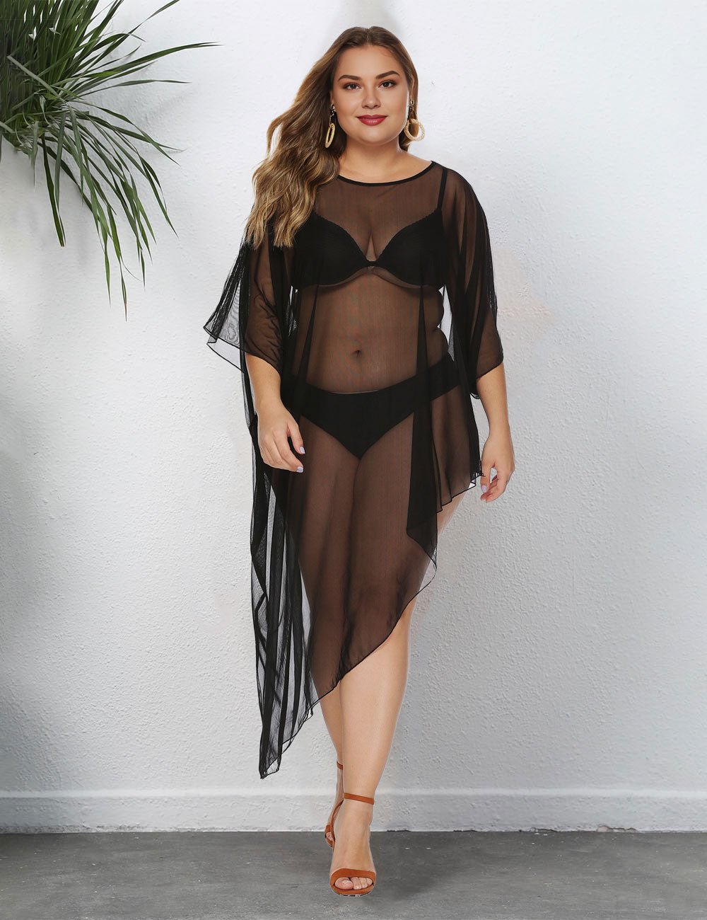 Women Plus Size Mesh Beach Cover Up | PRUSES - PRUSES