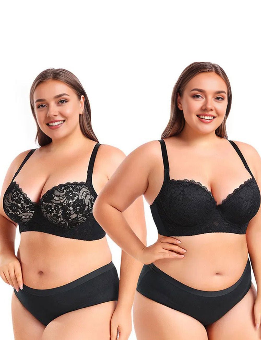 Women Plus Size Push - Up Underwire Adjustable Lace Bra | PRUSES - PRUSES