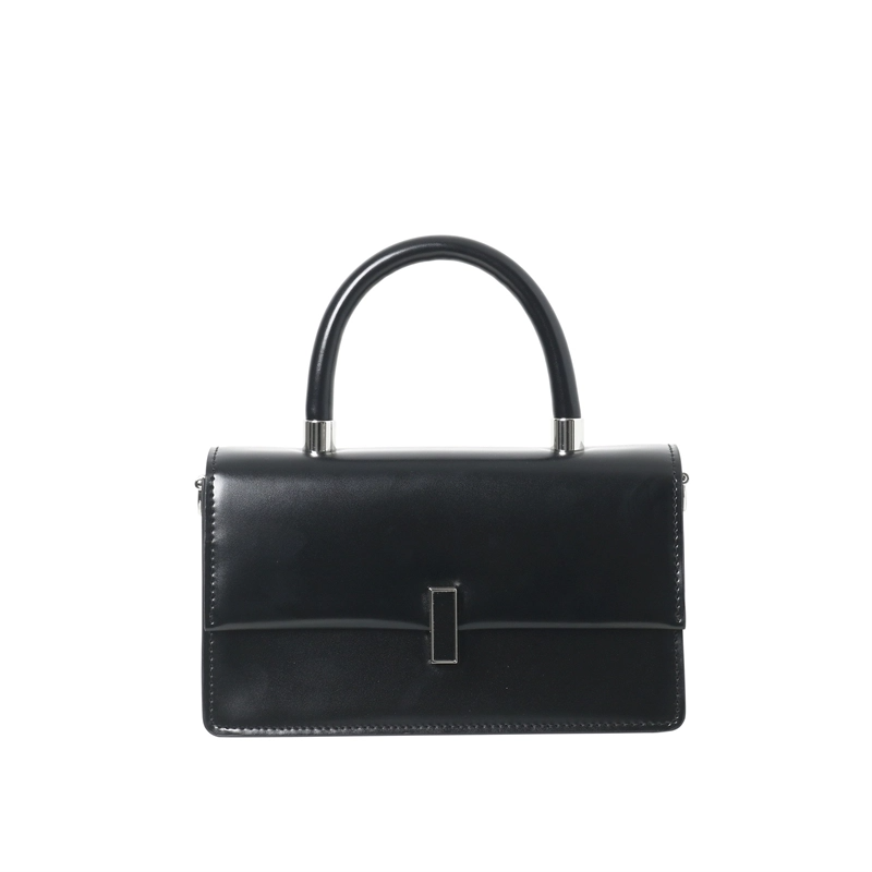 women_s_simple_style_black_leather_flap_handbag_2
