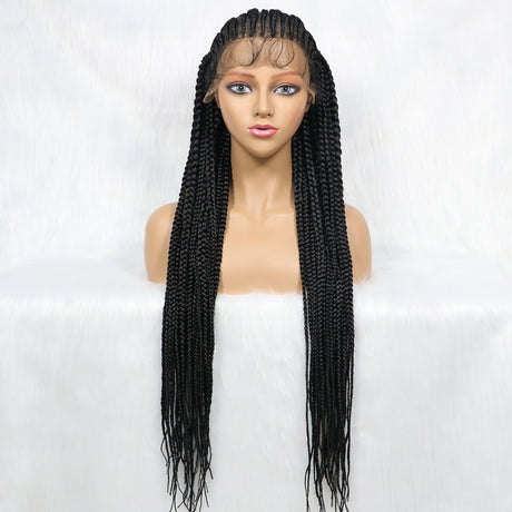 38 Inch 100% Hand-Braided LACE Braided Wigs