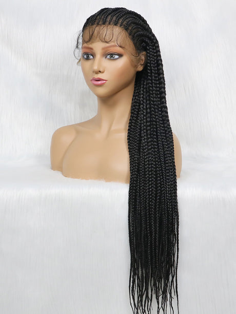 38 Inch 100% Hand-Braided LACE Braided Wigs