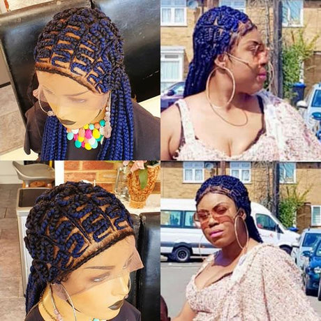 100% Hand-Braided Dunni Cornrow Braid Wig-2