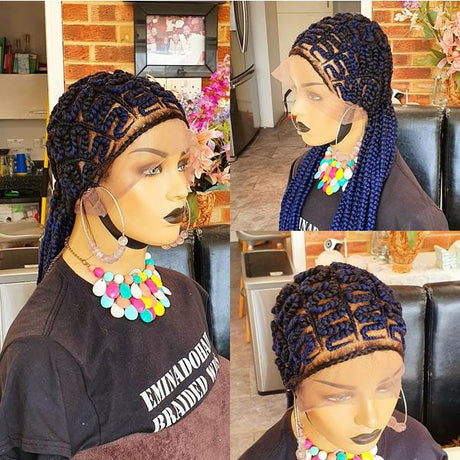 100% Hand-Braided Dunni Cornrow Braid Wig-4