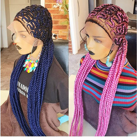 100% Hand-Braided Dunni Cornrow Braid Wig-5