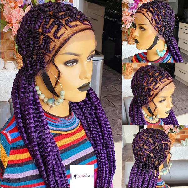 100% Hand-Braided Dunni Cornrow Braid Wig