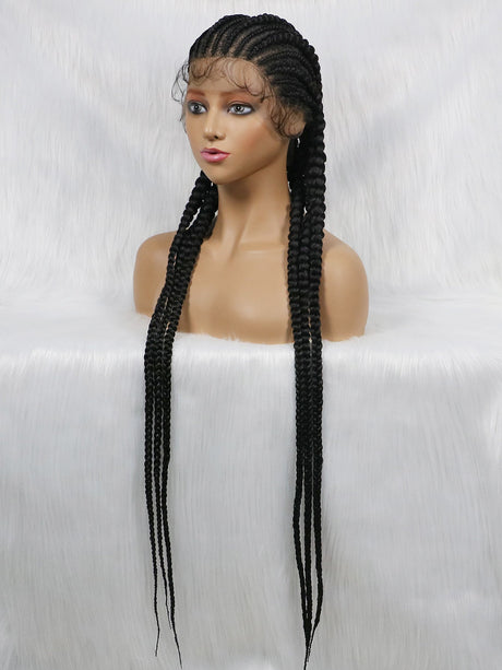 100% Hand-Braided FULL LACE Braided Wigs-9