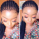 100% Hand-Braided Ghana Weaving Braided Wig