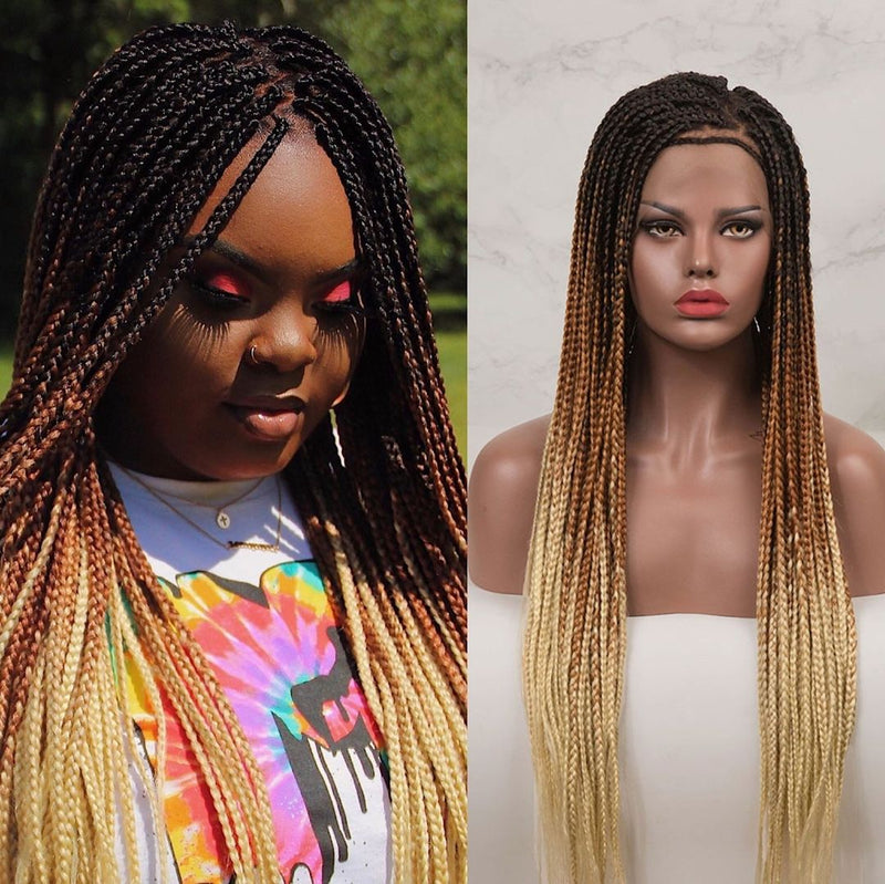 100% Hand-Braided Judy | waist length Box Braid Wig| Pre-Plucked Hairline丨Beginner Friendly-1