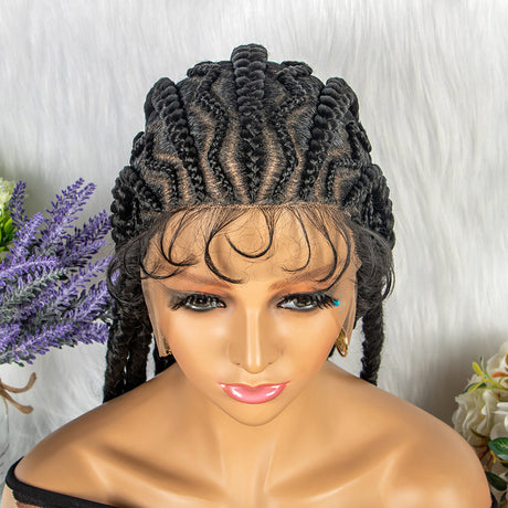 100% Hand-Braided LACE Braided Wigs-2