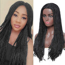 100% Hand Braid Box Font Lace Braided Wigs