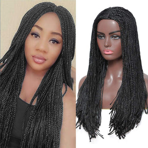 100% Hand Braid Box Font Lace Braided Wigs