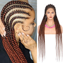 100% Hand Braid Cornrow Braids Lace Frontal Wig