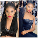 100% Hand Braided Box Braids Wig,Bleached Knots Braided Wig
