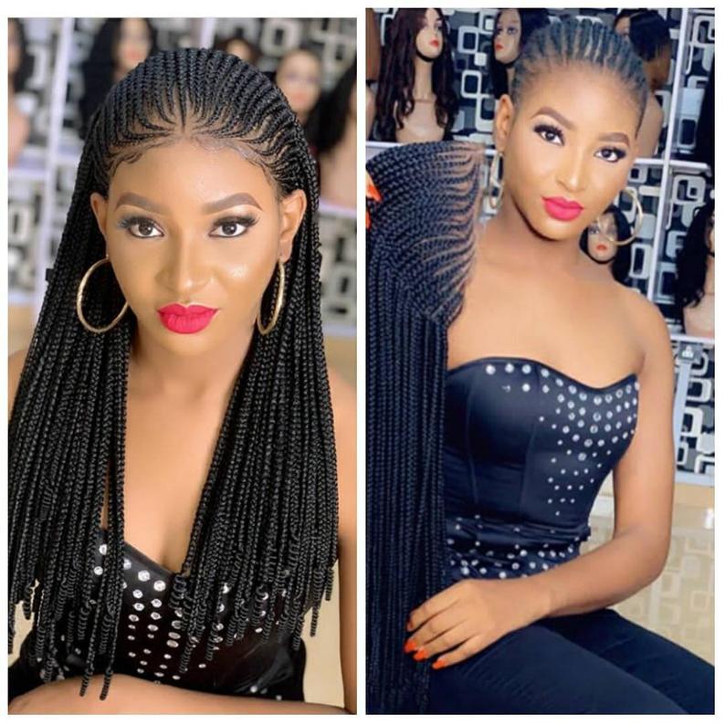 100% Hand Braided Box Braids Wig,Bleached Knots Braided Wig