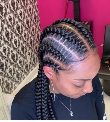 100% Hand Braided Classic Cornrow Braided Wig-1
