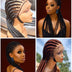 100% Hand Braided Cornrow Kinky Twist Wigs