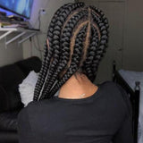 100% Hand Braided Cornrow Pearl Full Lace Braids Wig-2