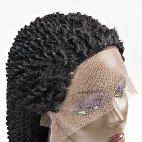 100% Hand Braided Faux Locs Knotless Braids Wig-1-4