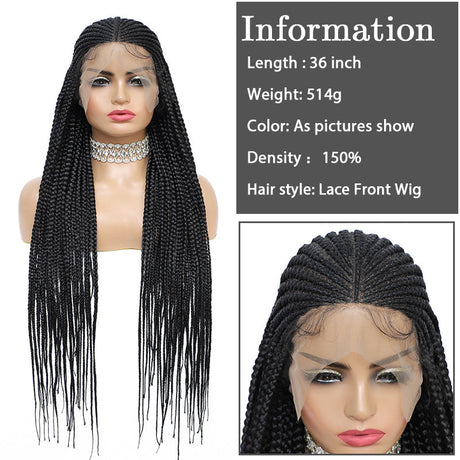 100% Hand Braided Lace Braided Wig-2
