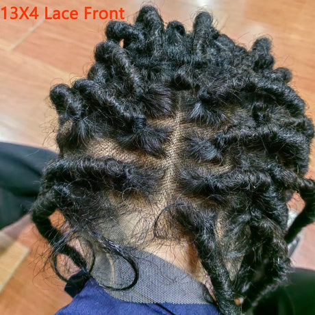 13X4 100% Hand Braided Cornrow Pearl Full Lace Braids Wig-3