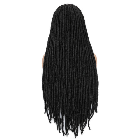 13X4 100% Hand Braided Cornrow Pearl Full Lace Braids Wig-4