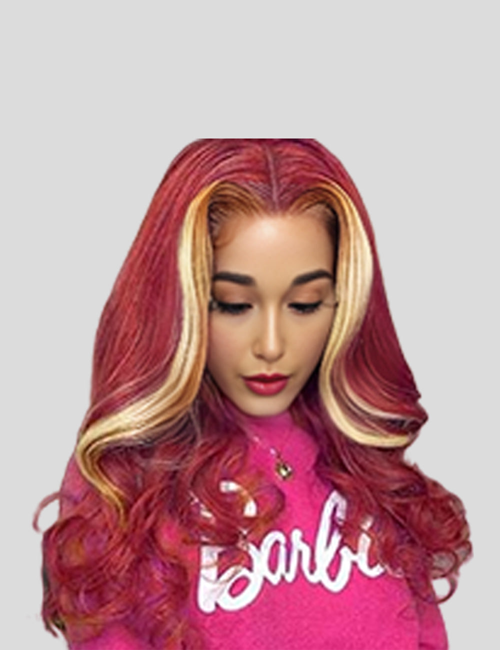 13x4 Lace Front Wigs Body Wave HD Transparent Lace Wigs 99J Burgundy with 613 Blonde Highlight Wigs-1