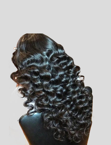 13x4 Lace Frontal Wigs Loose Deep Wave Wig Hair 200% Density Indian Human Hair Wigs-5