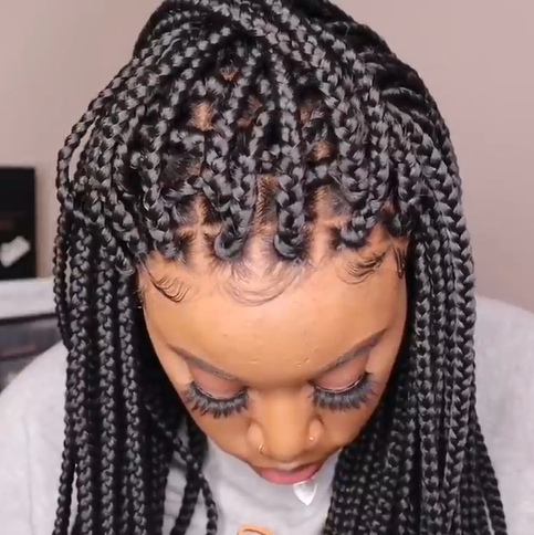 2022 Hand Braided Twist Braids Ombre Color Braided Wig-1