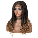 2022 Latest Popular 100% Hand Box Front Lace Braided Wigs-1