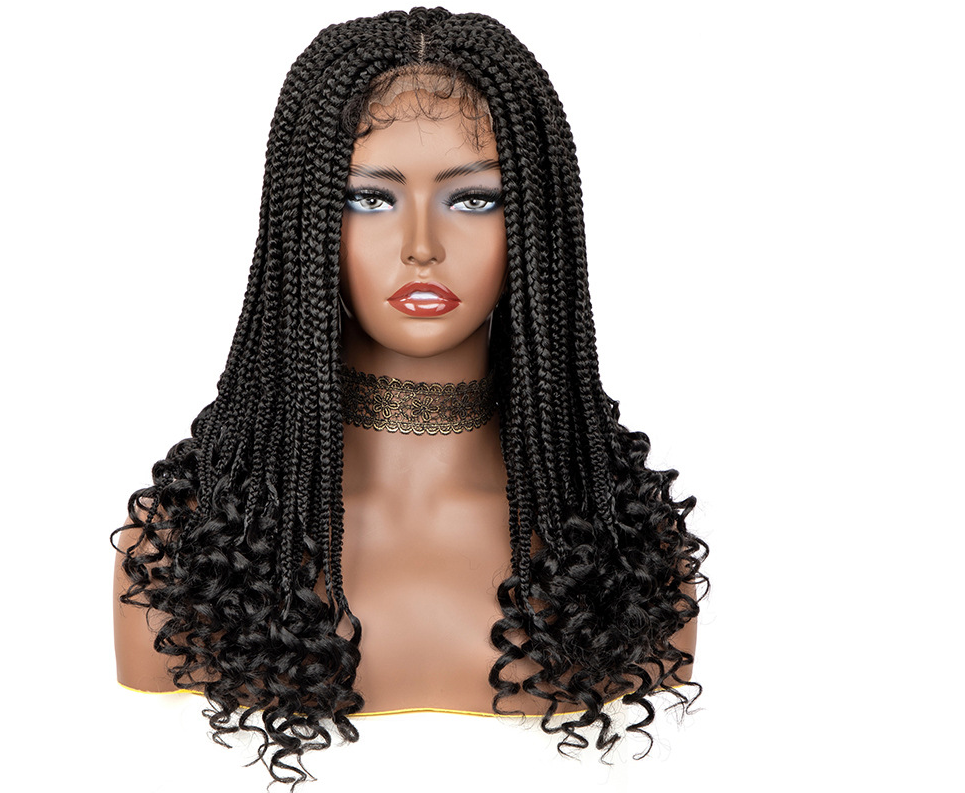 2022 Latest Popular 100% Hand Box Front Lace Braided Wigs-2