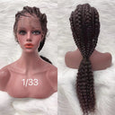 2022 Latest Style Front Lace Braided Wigs-6