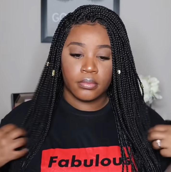 2022 New Hand-Braided Twist Braids Ombre Color Braided Wig-3