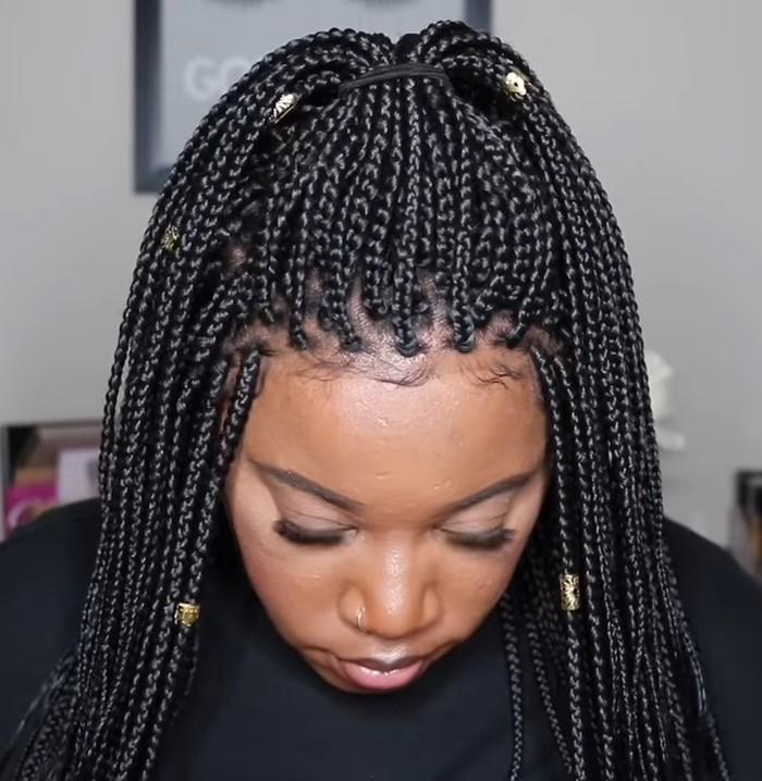 2022 New Hand-Braided Twist Braids Ombre Color Braided Wig-2