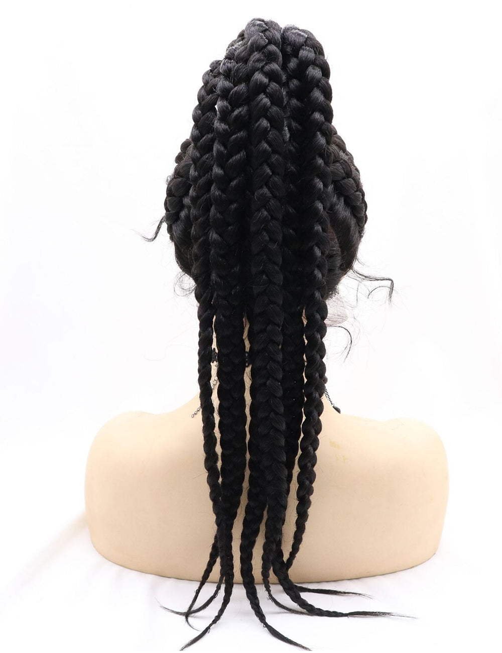 22 Inch Hand Braid Cornrow Braids Lace Front Wigs-9