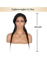 24 INCH Lace Front Hand Cornrow Braided-3
