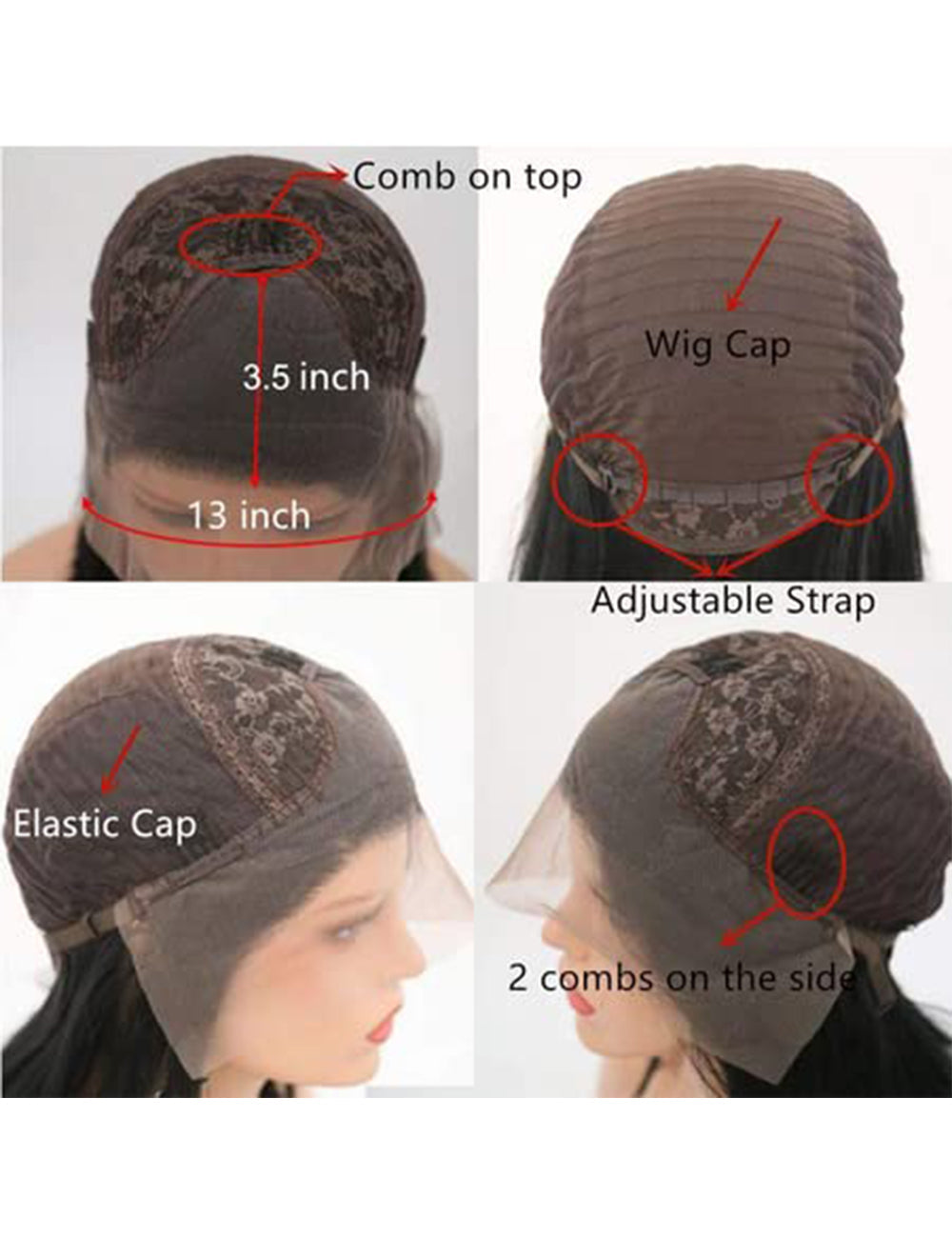 24 Inch Lace Front Black Box Braided Wigs-5