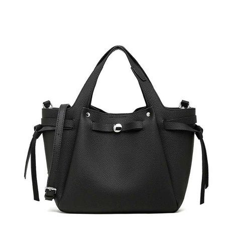 Women's Genuine Leather Minimalist Structured Tote Bag | PRUSES