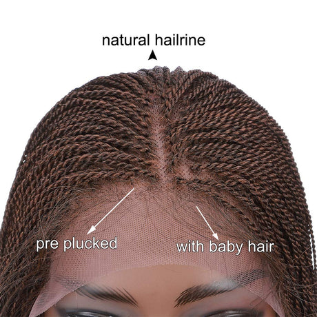 Lace Front Micro Million Braid Senegalese Twist Braids Wig