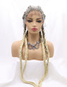 30 INCH Lace Front Hand 4 Dutch Braids Cornrow Braided-3-2
