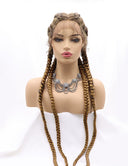30 INCH Lace Front Hand 4 Dutch Braids Cornrow Braided-3-3