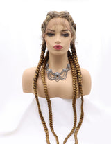 30 INCH Lace Front Hand 4 Dutch Braids Cornrow Braided-3-3