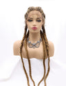 30 INCH Lace Front Hand 4 Dutch Braids Cornrow Braided-3-3