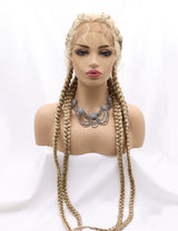 30 INCH Lace Front Hand 4 Dutch Braids Cornrow Braided-3-4