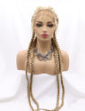 30 INCH Lace Front Hand 4 Dutch Braids Cornrow Braided-3-4
