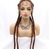 30 INCH Lace Front Hand 4 Dutch Braids Cornrow Braided-3-5